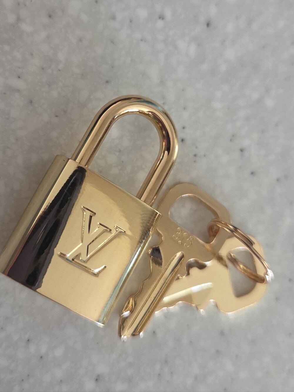 Monogram Padlock with Keys Bag Charm - Picture 3 of 5